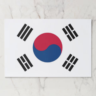涙ぐんだ紙パッドと韓国国旗 ペーパーパッド