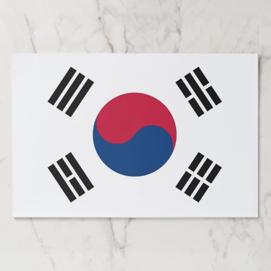 涙ぐんだ紙パッドと韓国国旗 ペーパーパッド (正面)