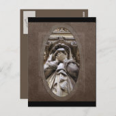 涙ぐんだ葬儀用はがき ポストカード (正面/裏面)