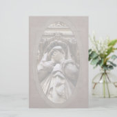 涙ぐんだ葬式文房具 便箋 (スタンド正面)