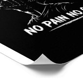 涙する男のモチベーションポスター No Pain No Gain ポスター (角)
