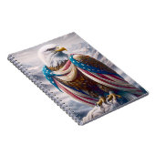 涙とアメリカ国旗を持つハゲのワシ ノートブック (右側)