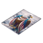 涙とアメリカ国旗を持つハゲのワシ ノートブック (左側)