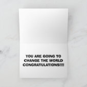 涙とビールのジョークを伴う卒業ユーモア カード (内部)