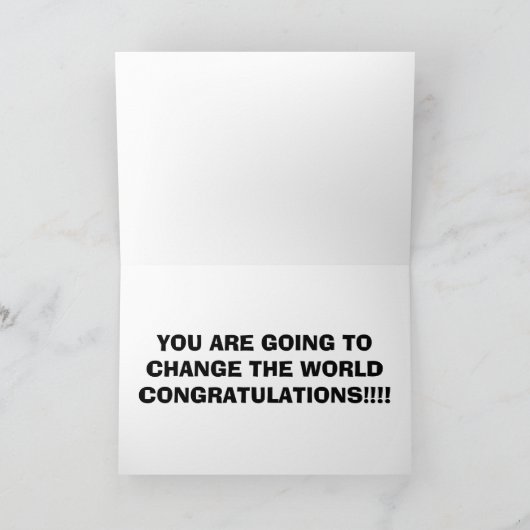 涙とビールのジョークを伴う卒業ユーモア カード (内部)