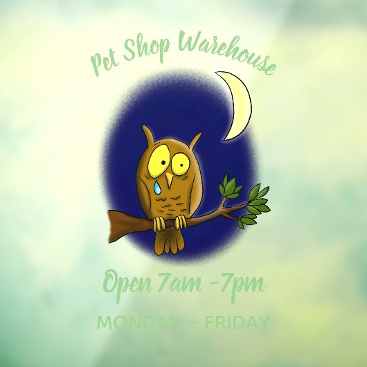 涙と月の悲しいフクロウ恋しく思ルは漫画だ ウィンドウサイン (シート3)