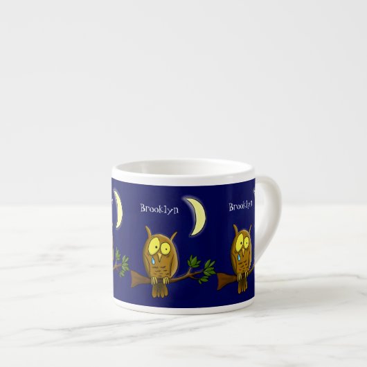 涙と月の悲しいフクロウ恋しく思ルは漫画だ エスプレッソカップ (正面右)