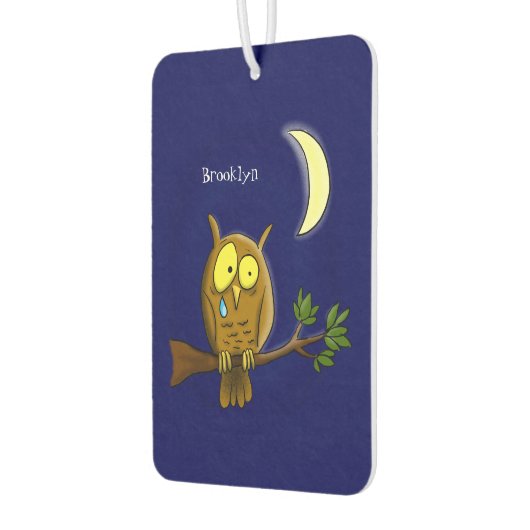 涙と月の悲しいフクロウ恋しく思ルは漫画だ カーエアーフレッシュナー (左)