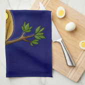 涙と月の悲しいフクロウ恋しく思ルは漫画だ キッチンタオル (四つ折り)