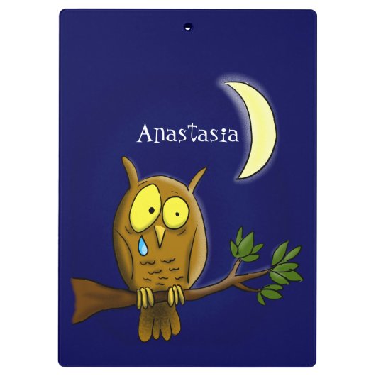 涙と月の悲しいフクロウ恋しく思ルは漫画だ クリップボード (裏面)