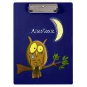 涙と月の悲しいフクロウ恋しく思ルは漫画だ クリップボード (正面)