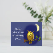 涙と月の悲しいフクロウ恋しく思ルは漫画だ ポストカード (スタンド正面)