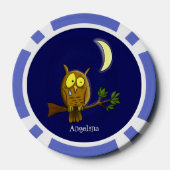 涙と月の悲しいフクロウ恋しく思ルは漫画だ ポーカーチップ (裏面)