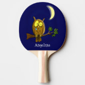 涙と月の悲しいフクロウ恋しく思ルは漫画だ 卓球ラケット (裏面)