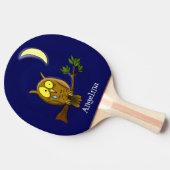 涙と月の悲しいフクロウ恋しく思ルは漫画だ 卓球ラケット (横)