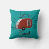 涙のキャンピングカーのレトロのデザインの装飾用クッション クッション (裏面)