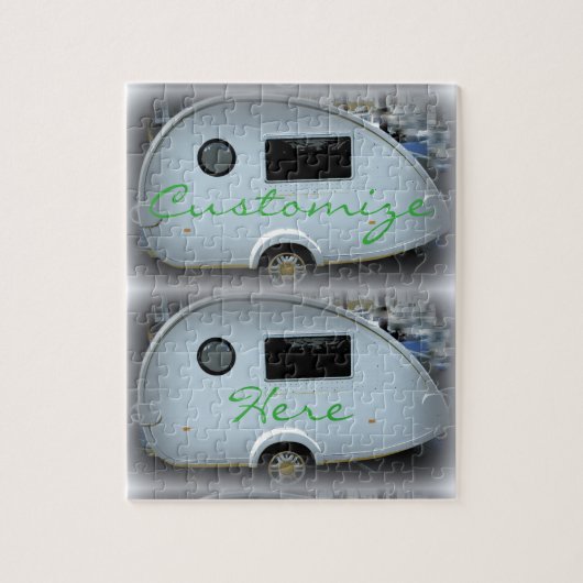 涙のジプシーのキャラバンの幸せなキャンプ ジグソーパズル (縦)