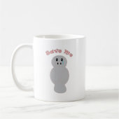 涙のジュゴン保護デザイン Save Me Crying コーヒーマグカップ (左)