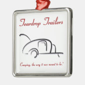 涙のトレーラーの赤版 メタルオーナメント (左)