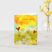 涙の中の平和空白のを愛する同情カード カード (黄色い花)