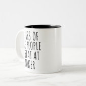 涙の人の私のビートトランプのポーカー ツートーンマグカップ (正面左)