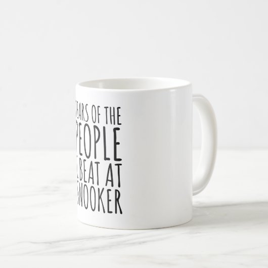 涙の人の私はスヌーカーでビート コーヒーマグカップ (正面右)