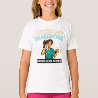 涙の卒業式 楽しい看護卒業式 Tシャツ