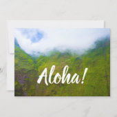 涙の壁，山ワイアレエール，カウアイ，ハワイ 招待状 (正面)