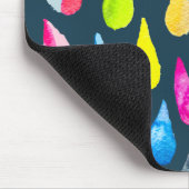 涙の水彩カラフルでファンシー マウスパッド (コーナー)