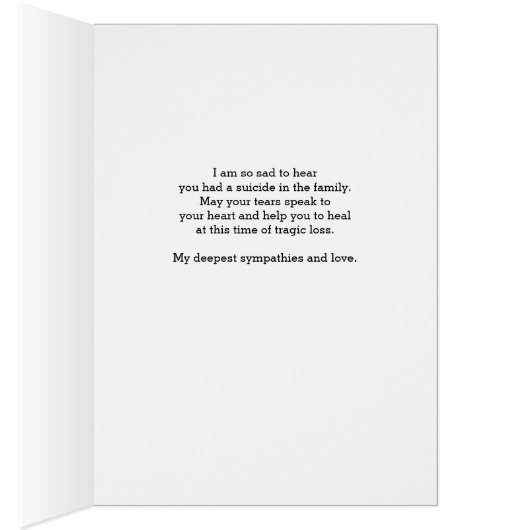 涙の流れ自殺者のための悔やみや弔慰 (内側 (右))