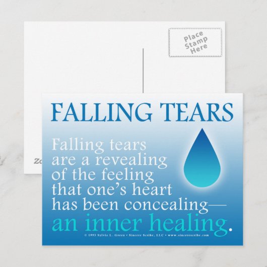 涙の流れ ポストカード (正面/裏面)