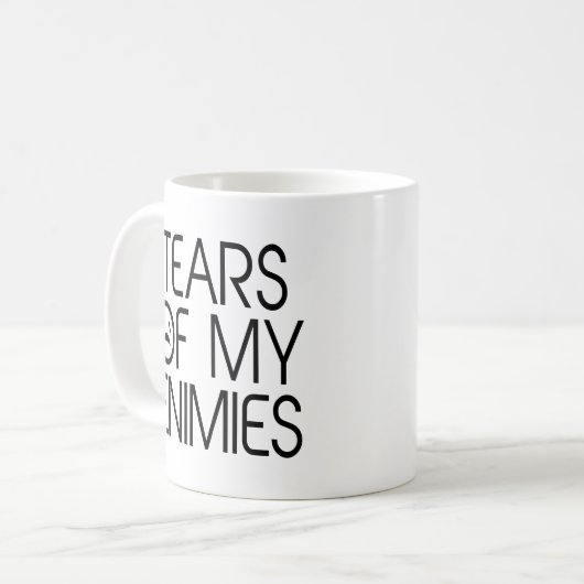 『涙の涙の敵のおもしろいミーム』 コーヒーマグカップ (正面左)