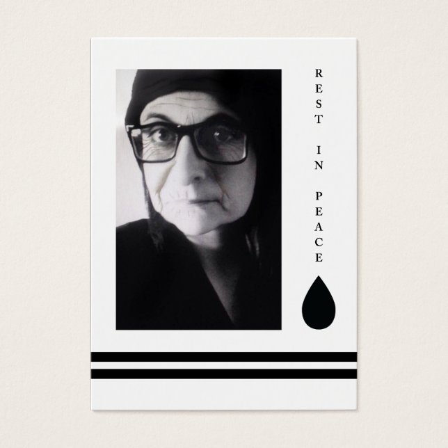 涙の滴り落ちる平和な休息 (正面)