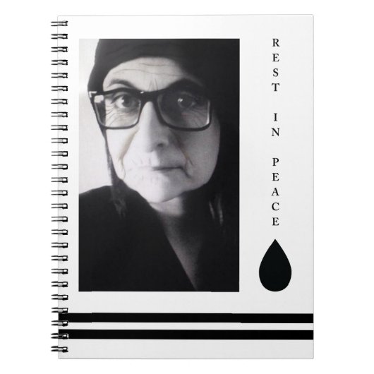 涙の滴り落ちる平和な休息 ノートブック (正面)