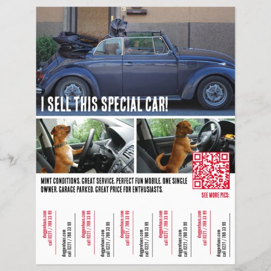 涙の滴る車の販売 チラシ (正面)