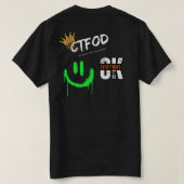 「涙の笑い」おもしろいユニセックスデザインTシャツ Tシャツ (デザイン裏面)