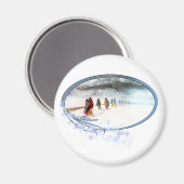 涙の跡に潜むフクロウの影 マグネット (正面/裏面)