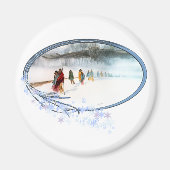 涙の跡に潜むフクロウの影 マグネット (正面)