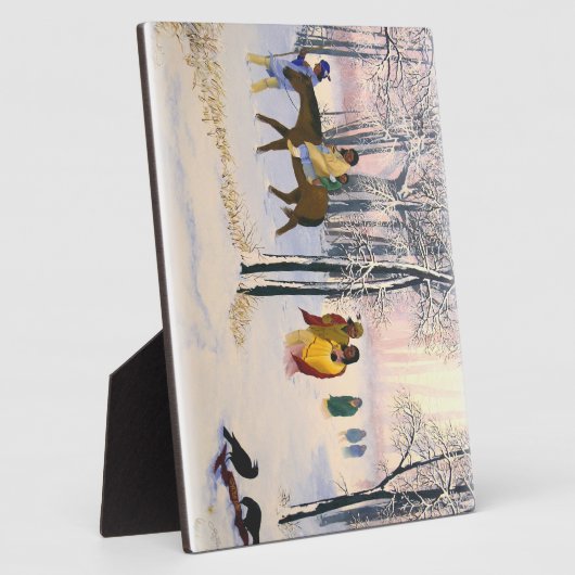 涙の跡ファインアート8x10イーゼル付き フォトプラーク (側面)