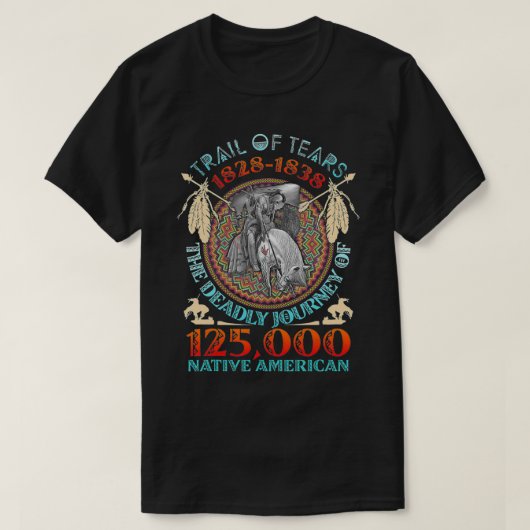 涙の跡1828 1838致命的な旅 Tシャツ (デザイン正面)