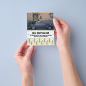 涙の車の販売のリップ チラシ (手)