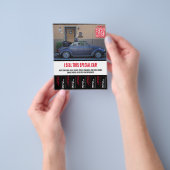 涙の車の販売のリップ チラシ (手)