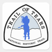 涙の軌跡アメリカ合衆国の歴史道標識 スクエアシール (正面)
