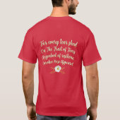 涙の道のシンボル、白いチェロキー・ローズ Tシャツ (裏面)
