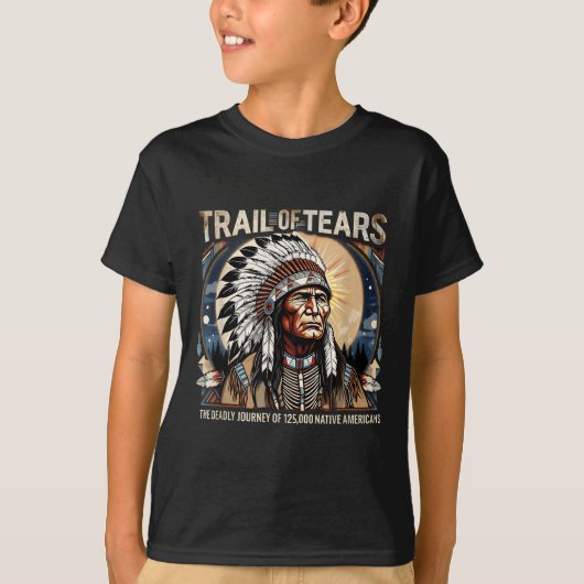 涙の道記念 ネイティブアメリカン Tシャツ (正面)