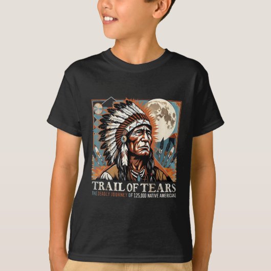 涙の道記念 ネイティブアメリカン Tシャツ (正面)
