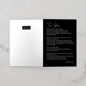 涙の雫が目覚める第三の眼詩 箔グリーティングカード (外側レイダウン)