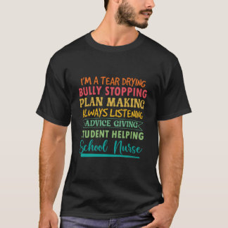 涙を乾かす学生ヘルグスクールナースのモチベーション Tシャツ
