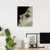 涙を流している人 ポスター (ホームオフィス)