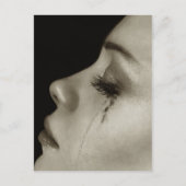 涙を流している人 ポストカード (正面)